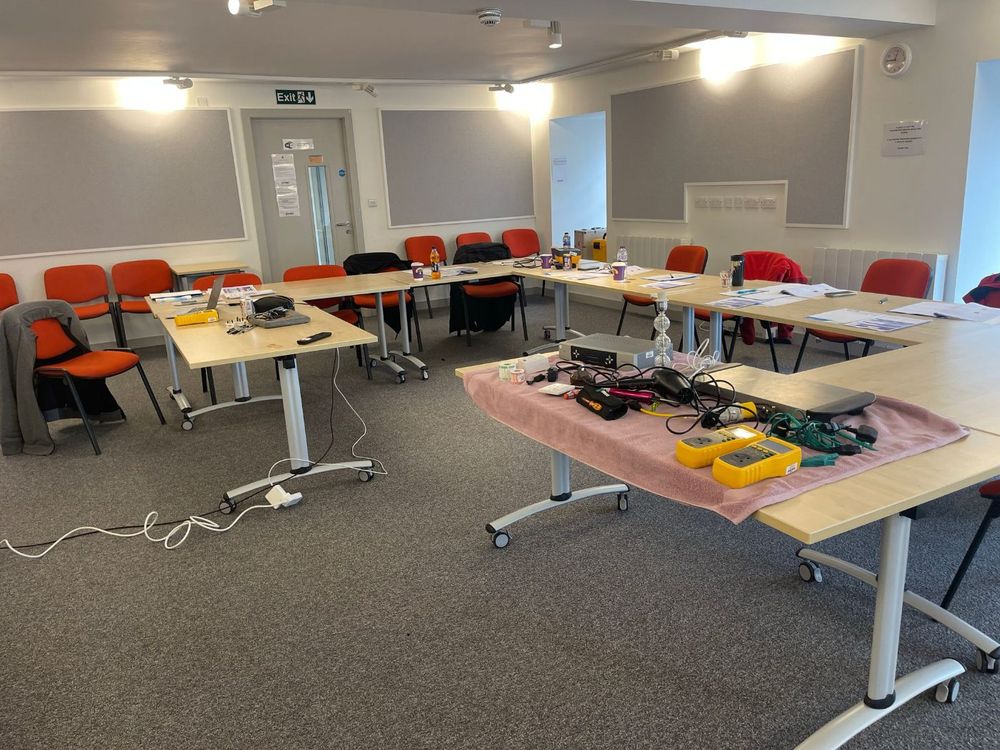 Inside the Derby PAT testing training room
